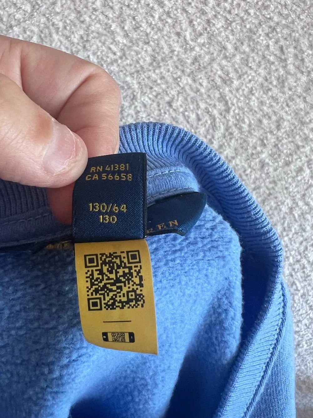 Ralph Lauren Kids Blue Sweatshirt Seersucker Dress Long Sleeve Size 7